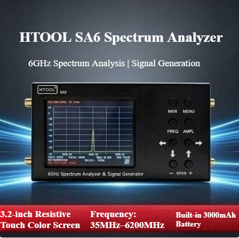 Signal Generator Spectrum Analyzer - 携帯型スペクトラムアナライザー 35MHz～6.2GHz RF信号発生器 ドローン用EMCワイヤレス信号試験装置