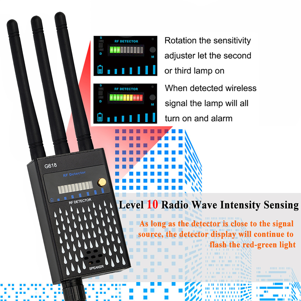 3 つのアンテナプロフェッショナル無線周波数検出デバイス G - Signal Generator Spectrum Analyzer のレビューと価格